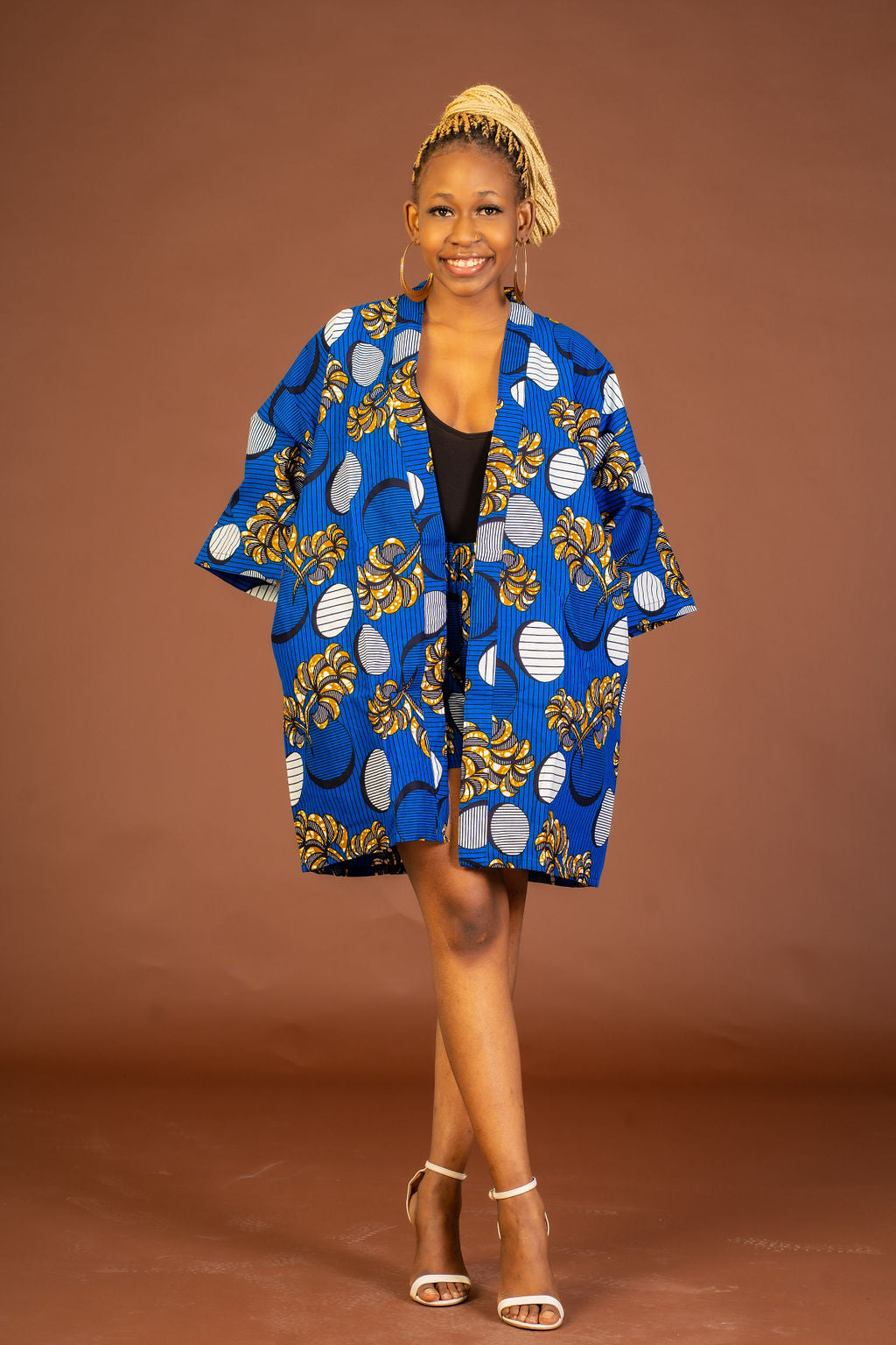 Dolly & Delicious Premium Embroidered Longline Kimono Jacket With Faux Fur  Trim