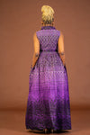 Alice Ankara Maxi Dress | Purple African Print