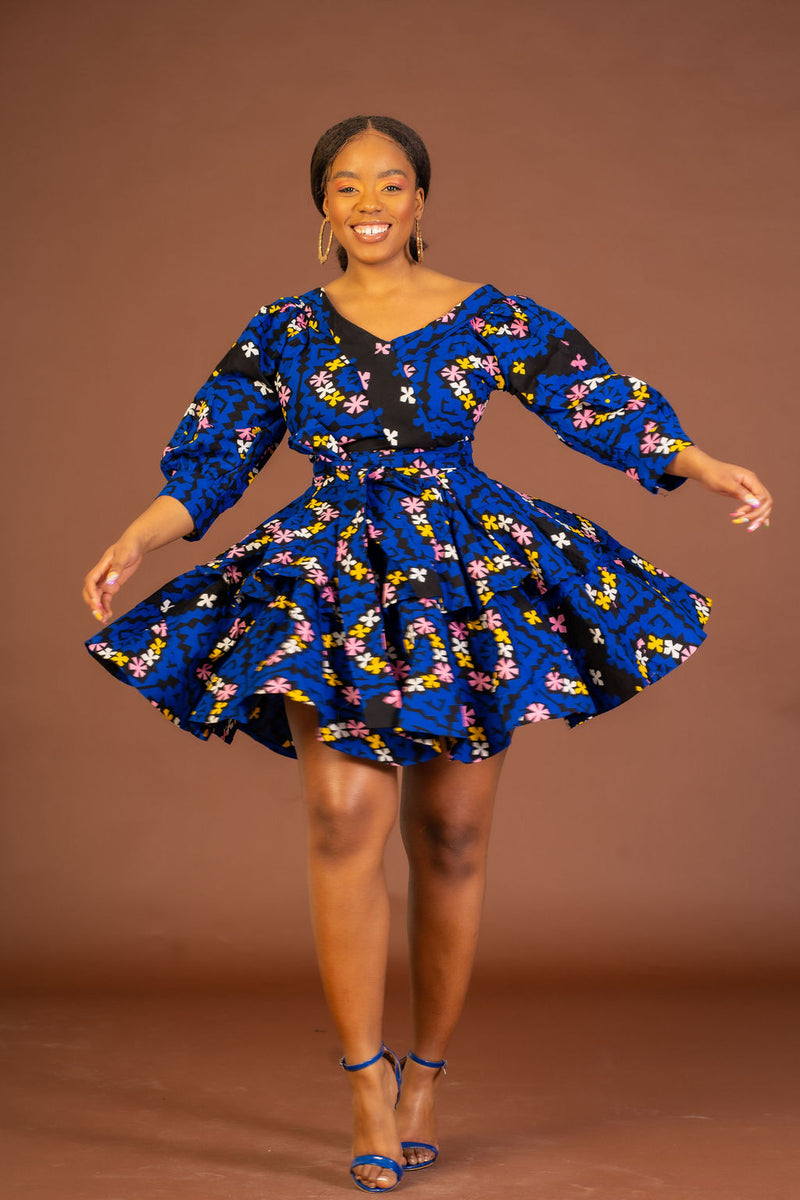 Abbey Ankara Short flare Dress Abbey Ankara Short flare Dress