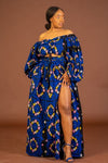 Aliyah Ankara Crop Top | Blue African Print