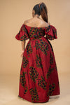 Tade Off shoulder Maxi Dress