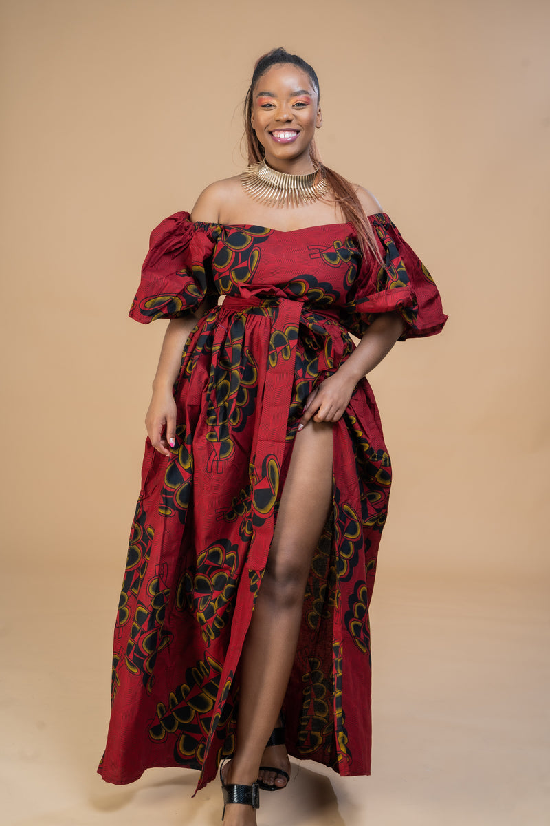 Tade Off shoulder Maxi Dress