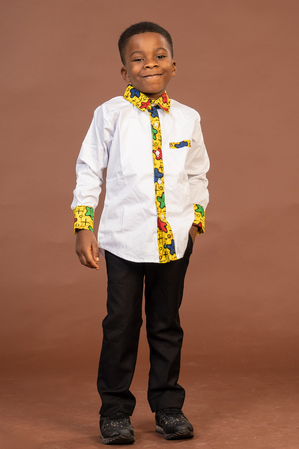 Theodore Mixed Print Boy Shirt