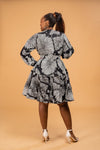 Saylor Ankara Midi Dress | African Print