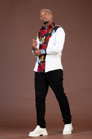 Trey Mixed Print Men Shirt