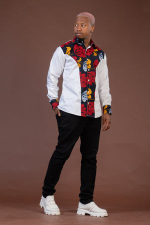 Trey Mixed Print Men Shirt