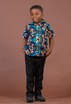 David Mixed Print Boy Shirt