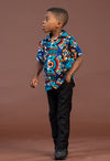 David Mixed Print Boy Shirt