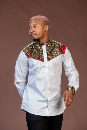 Colton Mixed Print Men Shirt