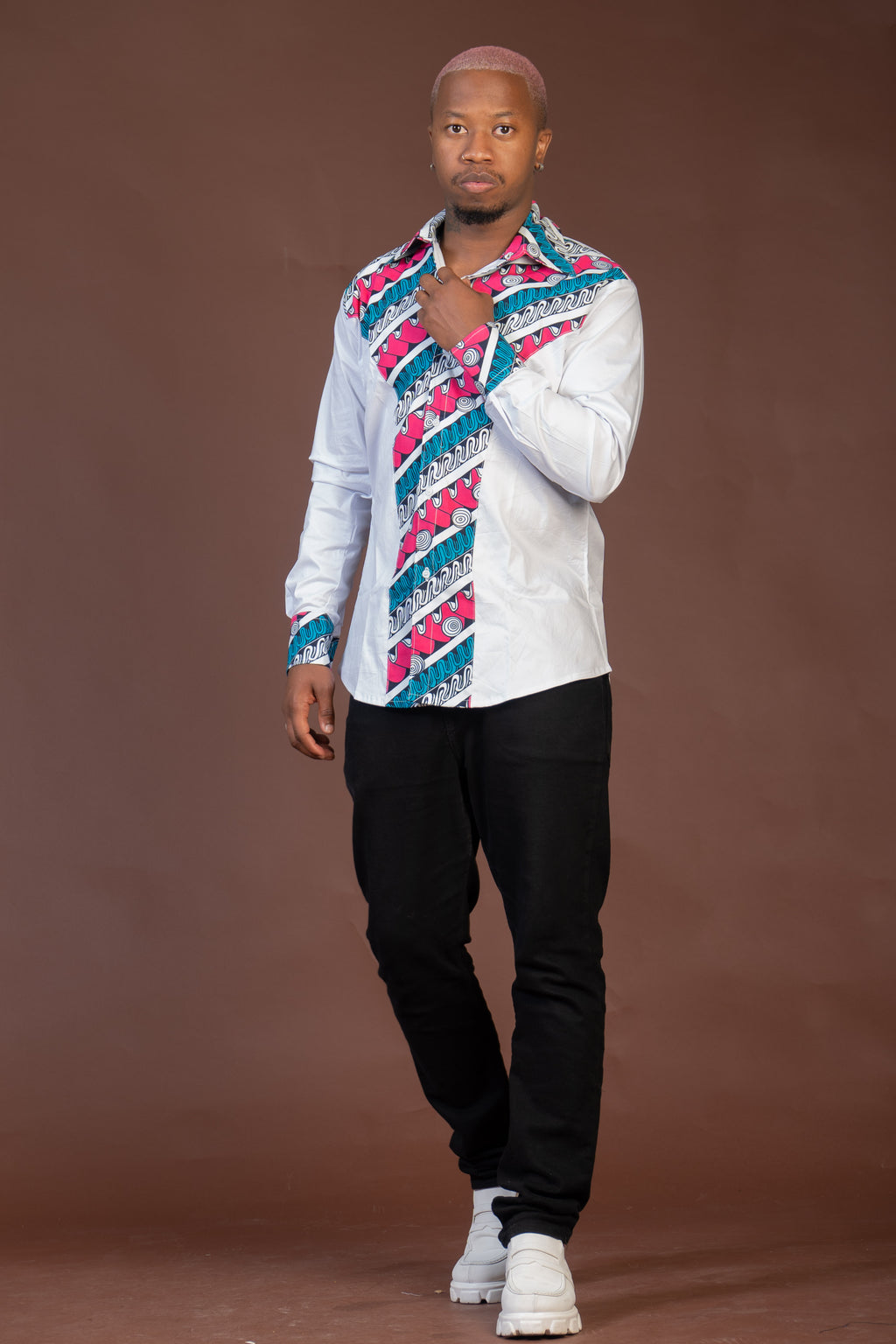 Terry Mixed Print Men Shirt