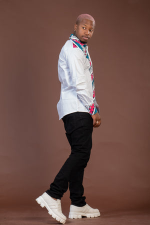 Terry Mixed Print Men Shirt