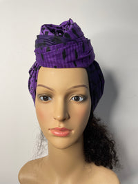 Alice Ankara  headwrap/scarf | Purple African Print