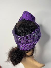 Alice Ankara  headwrap/scarf | Purple African Print
