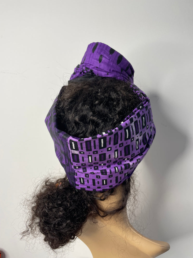 Alice Ankara  headwrap/scarf | Purple African Print