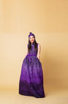 Alice Ankara Maxi Dress | Purple African Print