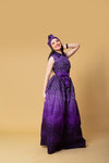 Alice Ankara Maxi Dress | Purple African Print
