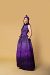 Alice Ankara Maxi Dress | Purple African Print