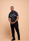 Connor Ankara 2 piece Men Shirt and Trouser | Black and African Print