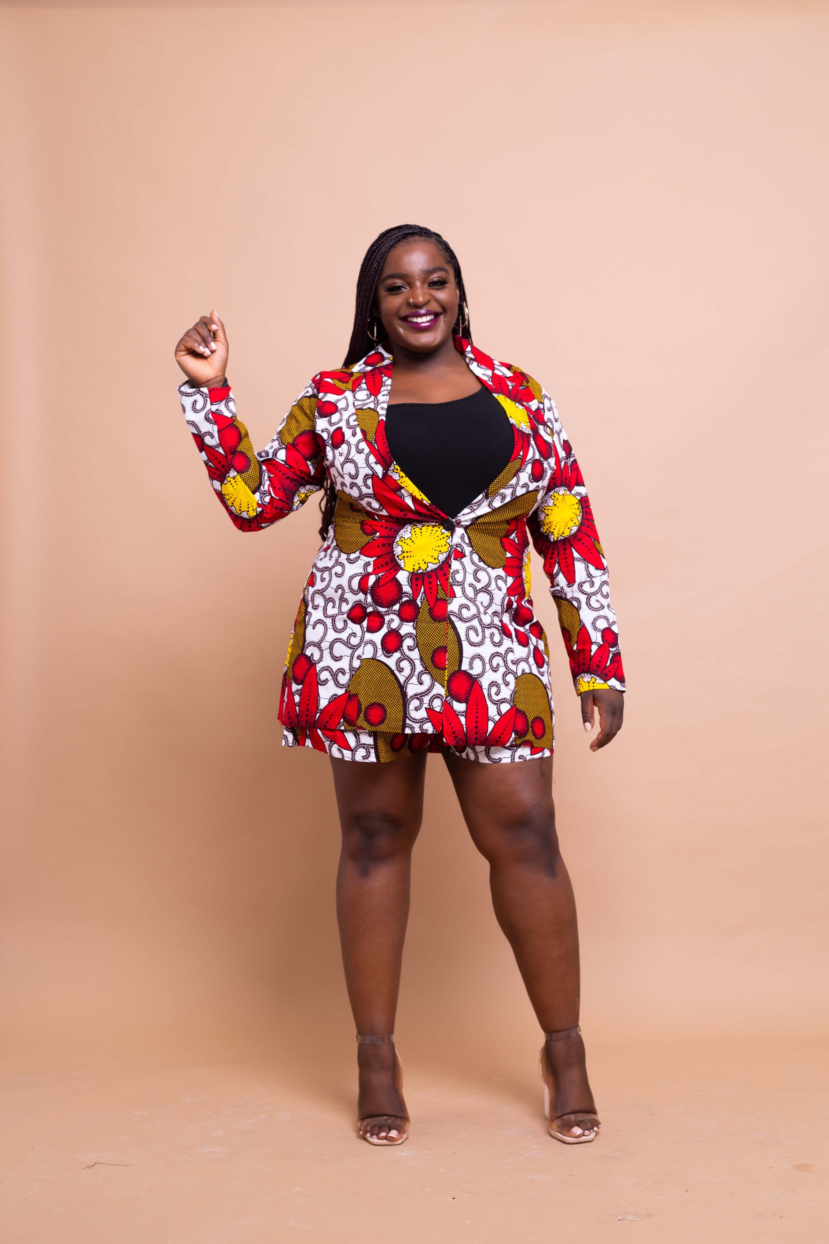 Tara Ankara Jacket | Pink and White African Print – M.A.DKollection