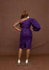 Mutinta Ankara Midi Pencil Dress | Purple African Print