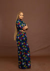 Chuma High Waisted Trouser | Blue African Print