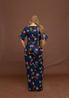 Chuma High Waisted Trouser | Blue African Print
