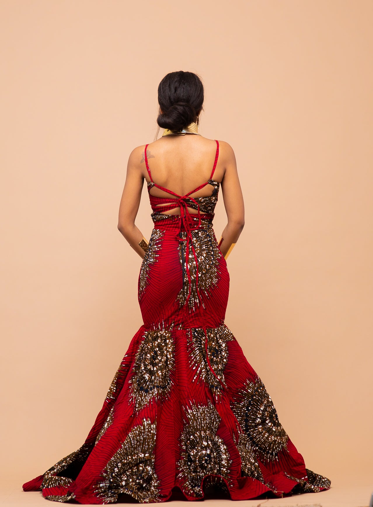 Raina Maxi Ankara Dress | Red African Print M.A.DKollection Raina Maxi Ankara Dress | Red African Print M.A.DKollection