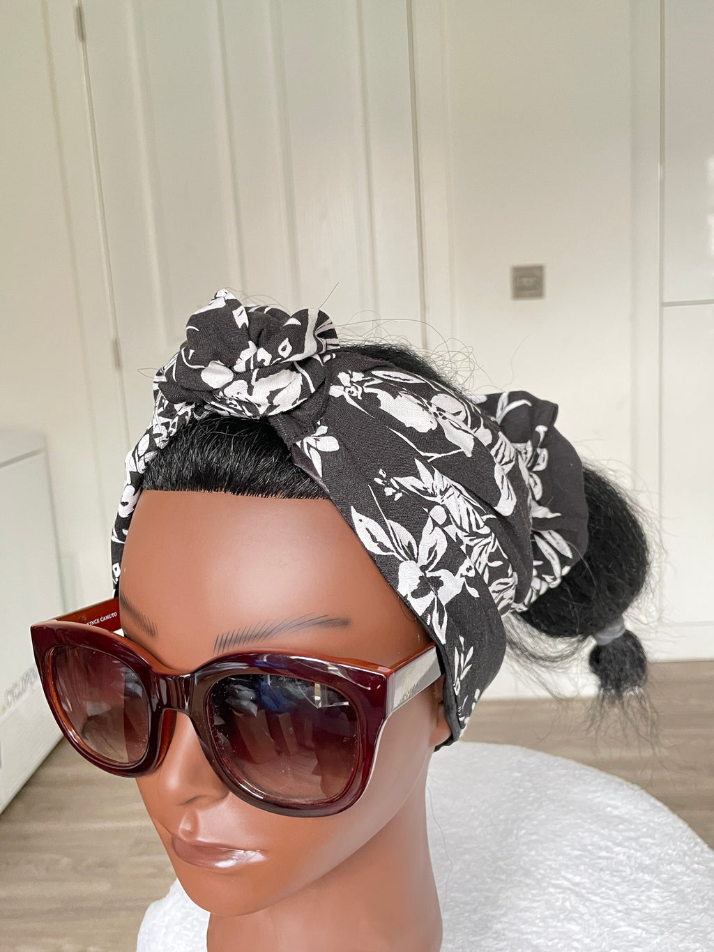 Black  Satin Lined  Headwrap