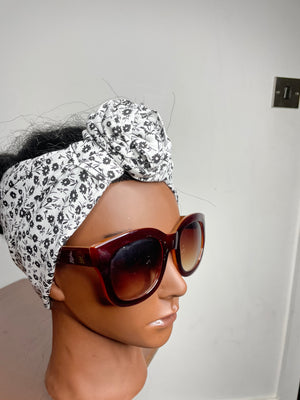 White Satin Lined Head wrap