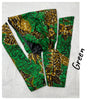 Green Ankara Satin Lined HeadWrap/Scarf