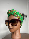 Green Satin Lined Head wrap