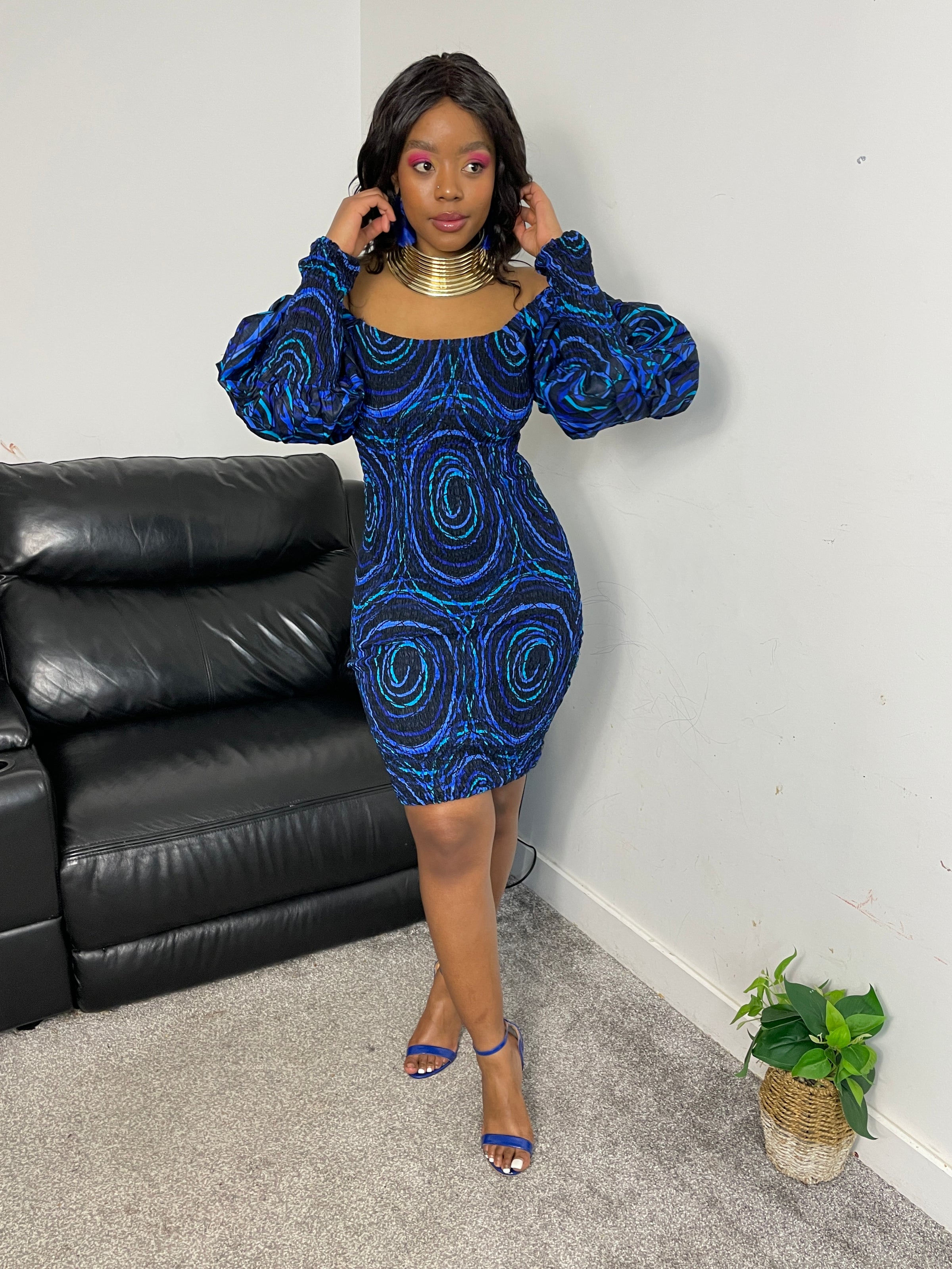 Ankara Skirt Ankara Short Pencil Gown With Sneakers Dayana Ankara